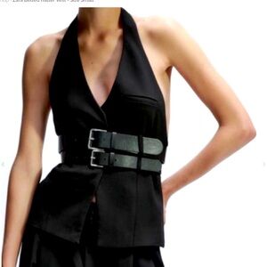 Zara Black Halter Vest